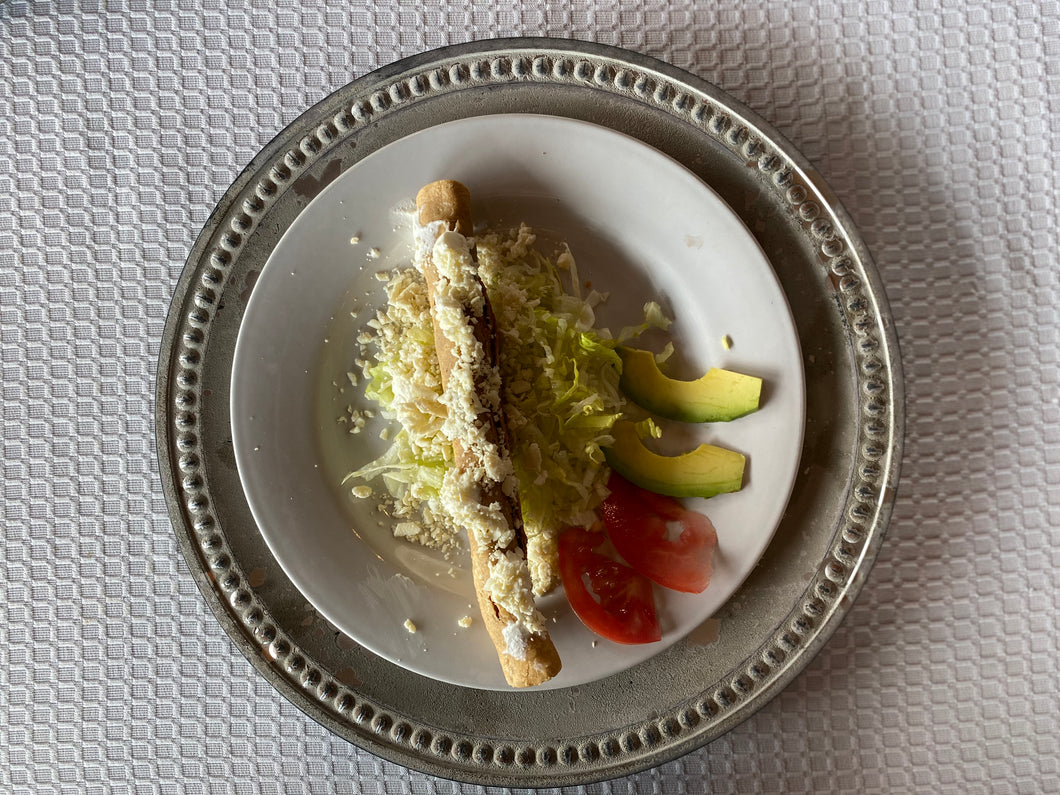 FLAUTAS CHORIZO CON PAPA